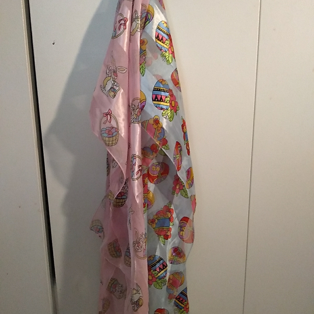 Colorful Easter Egg Print Scarf
